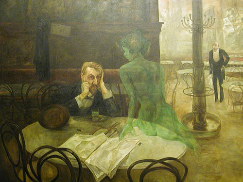 snowce:  Viktor Oliva, Der Absinthtrinker (the Absinthe Drinker), 1901 