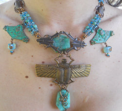 cosmicforestpeople:  scarab amulet necklace