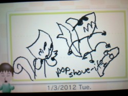 saneintolerant:  Are you 3DS friends with me? If you’re not, then this is the kind of QUALITY you are missing. I’ve been sending out dumb swapnote things pretty much every night the last few nights and they have been very well received due to how