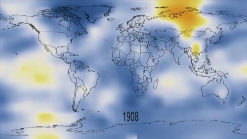 scipsy:Long term progression of changing global surface temperatures anomalies (1888-2008) and Globa