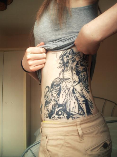 Porn photo inkedgirls:  (via CosGeek: Tattoo: Zombie