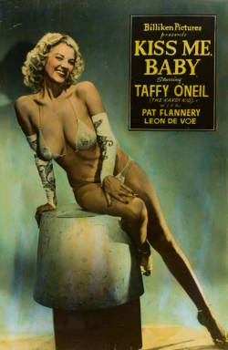 Bhof:  Hand-Tinted Promo Poster For The 1957 Burlesque Film: &Amp;Rsquo;Kiss Me,