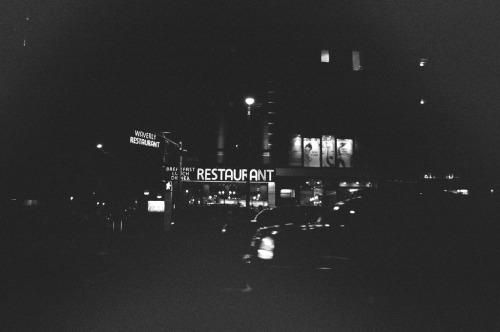 joelzimmer:  Waverly Restaurant Nikon F3 | 28mm f/2.8 | Tri-X 400 Pushed to 1600 