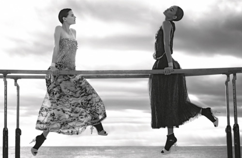 q-u-i-r-k-y-c-i-r-c-u-s:Saskia de Brauw and Joan Smalls for the Chanel Spring 2012 campaign, photogr