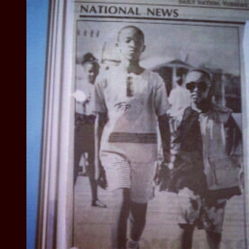 #throwbackthursday my modeling days circa 1992…made the paper back home in Kenya! 💪 (Taken with instagram)