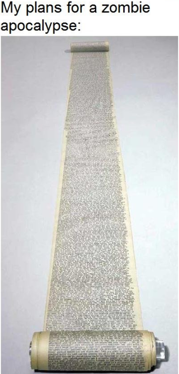 theamericankid:  1. wrap zombie in paper 