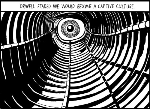 deandalecommunitycolledean:  socialistexan:  adrianshhh:  Amusing Ourselves to Death by Stuart McMillen (May 2009) Aldous Huxley (Author: “Brave New World”) vs. George Orwell (Author: Nineteen Eighty-Four  One of my personal favorite things to ever