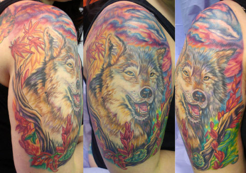 wolftattoos:Tattoo by Lara Slater