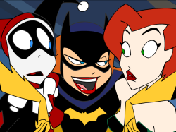 steventsstuff:  Batgirl proposes a threesome.  evil~ &gt;|D&rsquo;&ldquo;&rsquo;