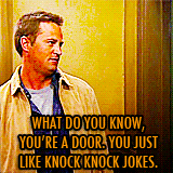  Character Photoset: Chandler Bing Handle? I can handle it. Handle is my middle name. Well, actually its the middle part of my first name. 