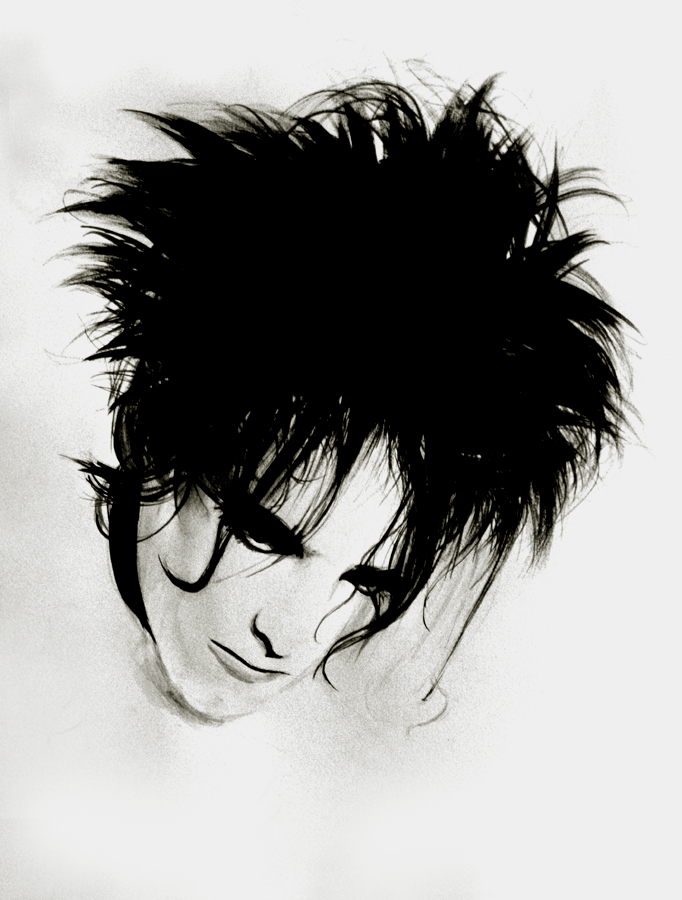 The Cure, goddamnit! &lt;3a3, black acrylic paint, approximately 2 hours Only