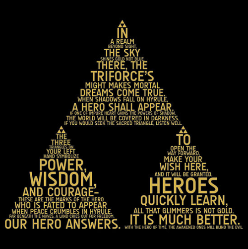 galaxynextdoor:Words of the Triforce - by TitanVex Available on RedBubble via: insanelygaming