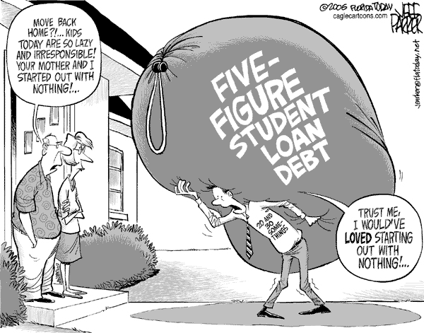 cartoonpolitics: Student loan debt, at $830 billion, now exceeds total US credit card debt, itself 