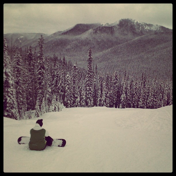 Being alone ain’t always a bad thing.. #snow #mountains #BC (Taken with instagram)