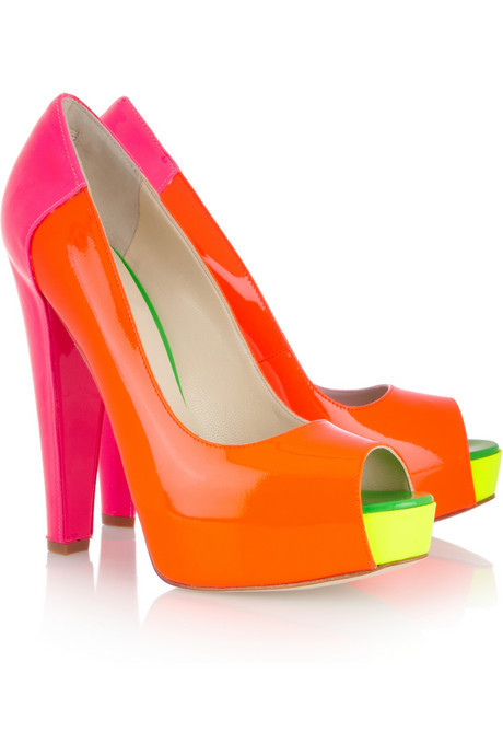 Bright like candy: Brian Atwood Alima tri color pumps