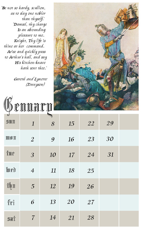 DOWNLOAD ARTHURIAN CALENDAR 2012 (VERSION 1)