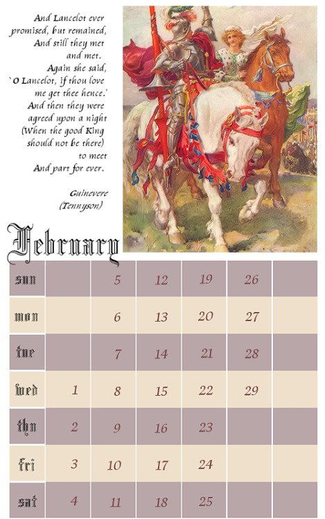 DOWNLOAD ARTHURIAN CALENDAR 2012 (VERSION 1)