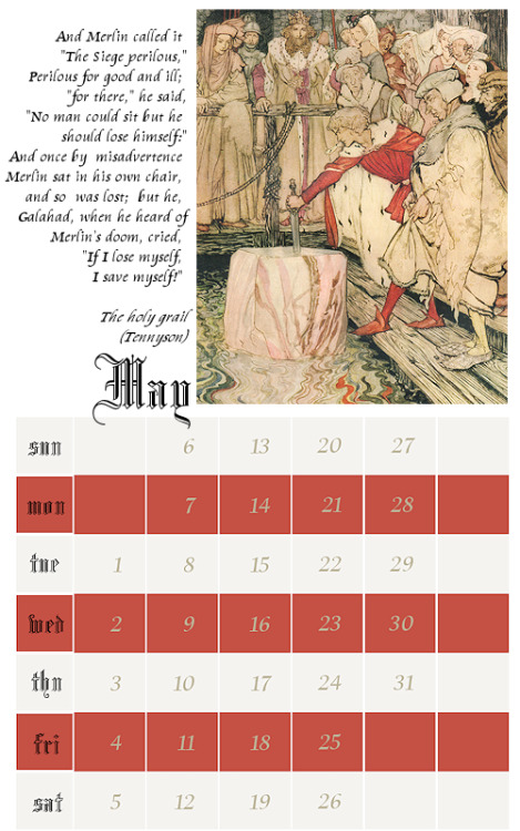 DOWNLOAD ARTHURIAN CALENDAR 2012 (VERSION 1)