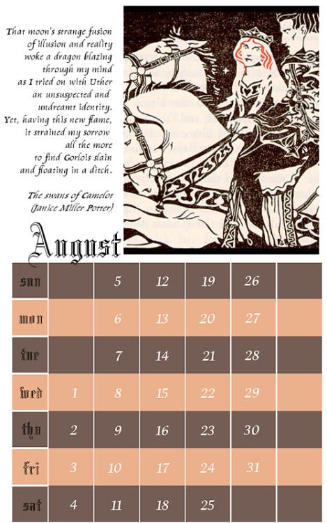 DOWNLOAD ARTHURIAN CALENDAR 2012 (VERSION 1)