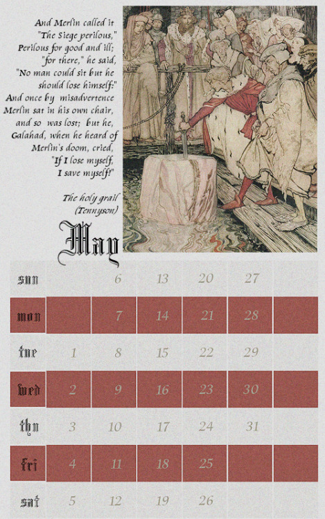 DOWNLOAD ARTHURIAN CALENDAR 2012 (VERSION 2)It was so hard creating this X°D but I hope it&rsquo;s o