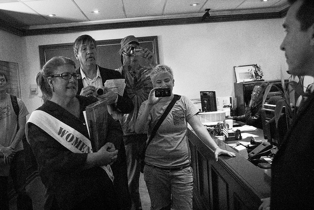 Occupy Jerry Sanders Office: Free Speech in San Diego on Flickr.
Via Flickr:
Martha Sullivan and occupy supporters arrive at Mayor Sanders office to address the ballot proposal to amend the current Municipal Code 54.0110 which gives San Diego Police...