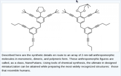 nabokovsnotebook:  A couple of organic chemists from Rice University synthesized a class of anthropomorphic compounds back in 2003. They took a hint from Jonathan Swift and called them The NanoPutians. I don’t really know how this thesis came to be