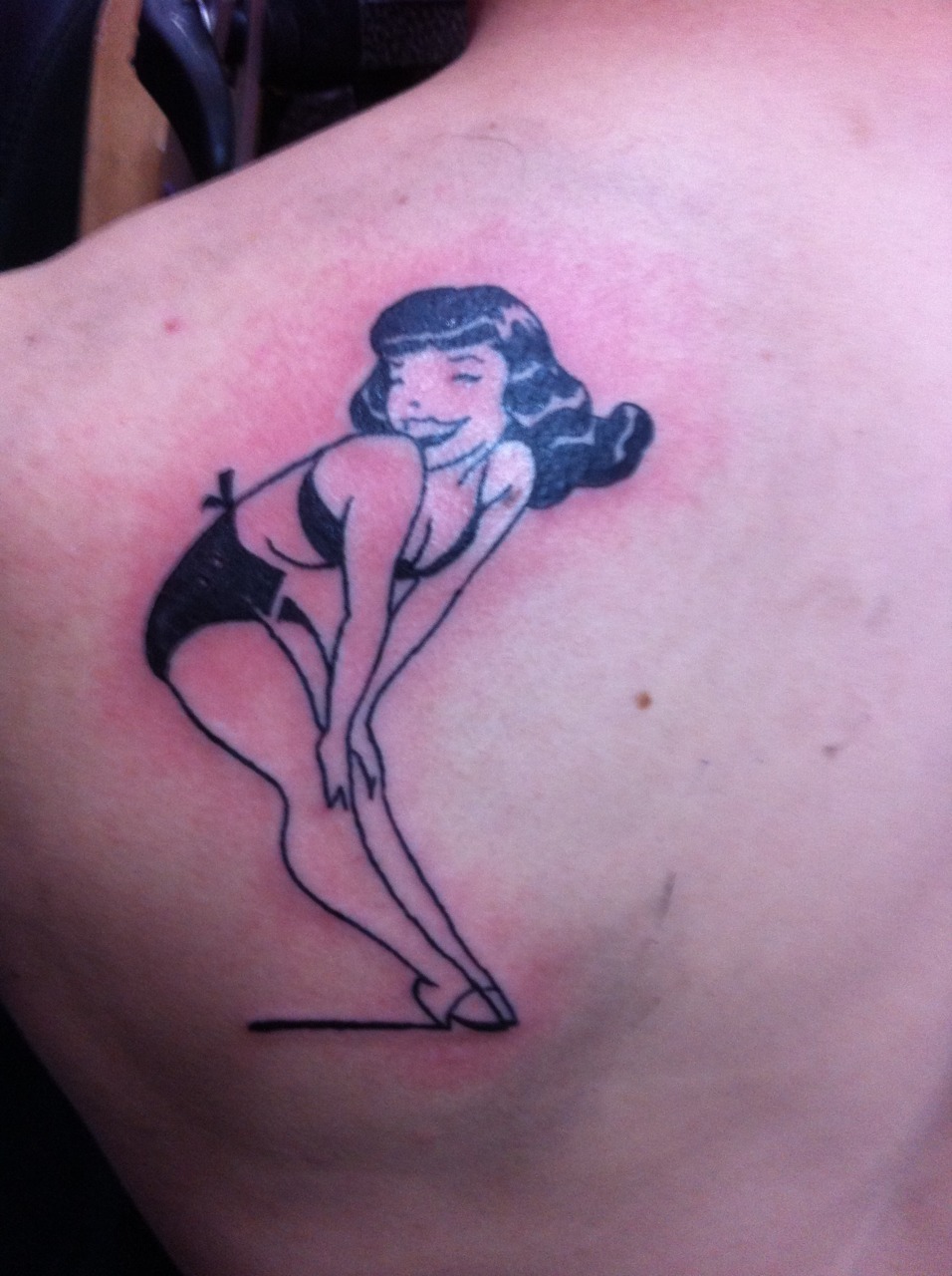 Sink the Ink Tattoo Company  Angie knocked this amazing Betty Page out of  the park We think she needs to do more black and grey realism What should  Angie do next