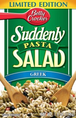 sassy-gay-equius:  juxtaposedsabotage:  varlandgear:  Okay so I was walking through the store when suddenly! Pasta salad!  No like that’s what this product is called. Suddenly pasta salad. SUDDENLY PASTA SALAD. And like I understand that it’s a box