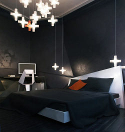 homedesigning:  Dark Walled - Bedroom Inspiration