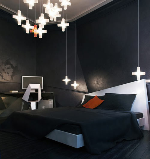 XXX homedesigning:  Dark Walled - Bedroom Inspiration photo