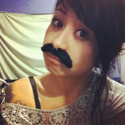 rebelvandal:  If only I had a real one “/ #mustache  (Taken with instagram)    this dimepiece just started following me