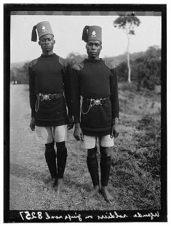 Two soldiers on Jinja Road in Kampala, Uganda