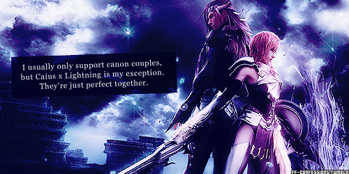 I usually only support canon couples, but Caius x Lightning is my exception. They&rsquo;re just 