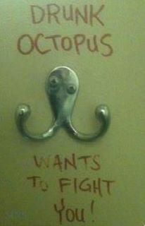 likebeltwithak:  In my apartment at school, I had two drunk pugilistic octopi looking