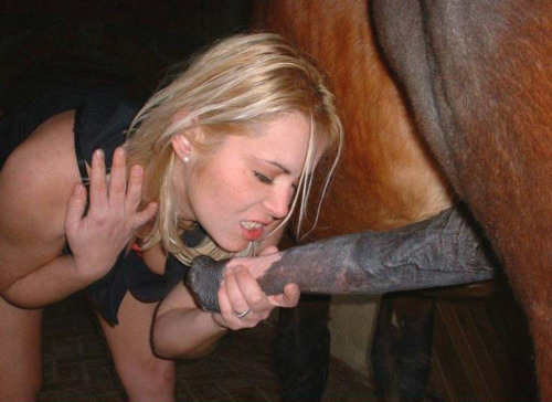 Girl getting fuck by horse
