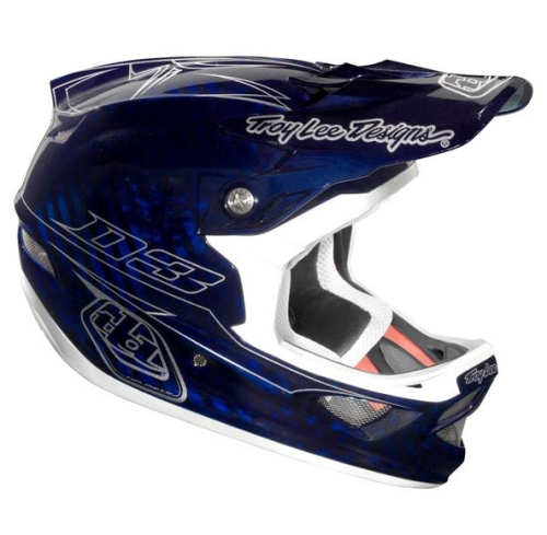 chirosangaku: Troy Lee Designs® | D3 Helmet Pinstripe Carbon Fiber Blue
