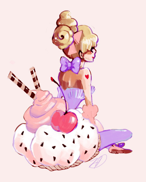 cakesmashing:  a cupcake butt 
