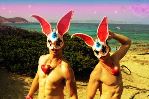 THANK YOU FOR THE LOVE <3 letsgetcultured:  Because men like to be bunnies too. Take that PlayBoy.  Alexander Guerra’s photo series features provactive images of men in bunny masks. When asked what Alexander’s typical work day is like he responded