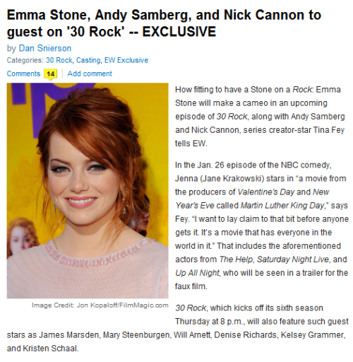 comedynerdsunited:We’ve all made the joke, but 30 Rock will do it best.