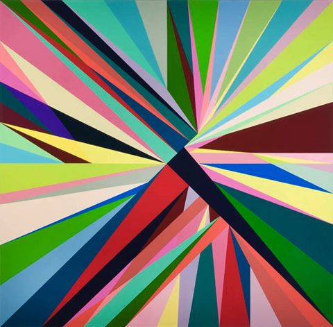 socialclaustrophobia:Odili Donald Odita (Nigerian, b. 1966), Point of Return, 2010. Acrylic on canva