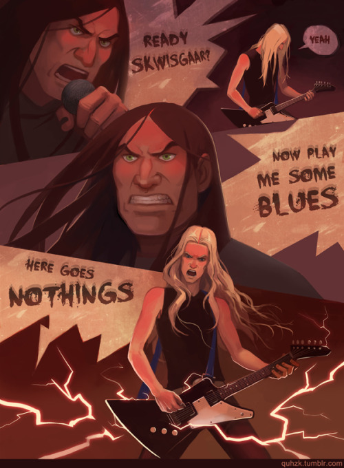 QUHZK — My fanart of sunburned and depressed Dethklok