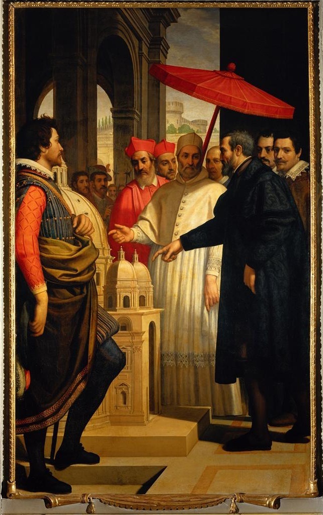 necspenecmetu:  Domenico Cresti (Il Passignano), Michelangelo Presenting His Model