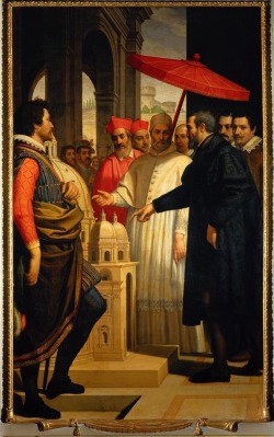 necspenecmetu:  Domenico Cresti (Il Passignano), Michelangelo Presenting His Model to Pope Paul IV, 1618-9 