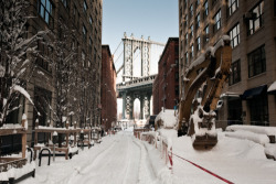 new-yorkcity:  DUMBO in snow. 