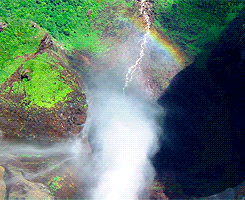  lehandstrom:   Angel Falls  ”The highest waterfall in the world. Its waters drop unbroken for almost a 1000 metres. Such is the height of these falls that long before the waters reaches the base in the Devil’s Canyon, it’s blown away as a fine