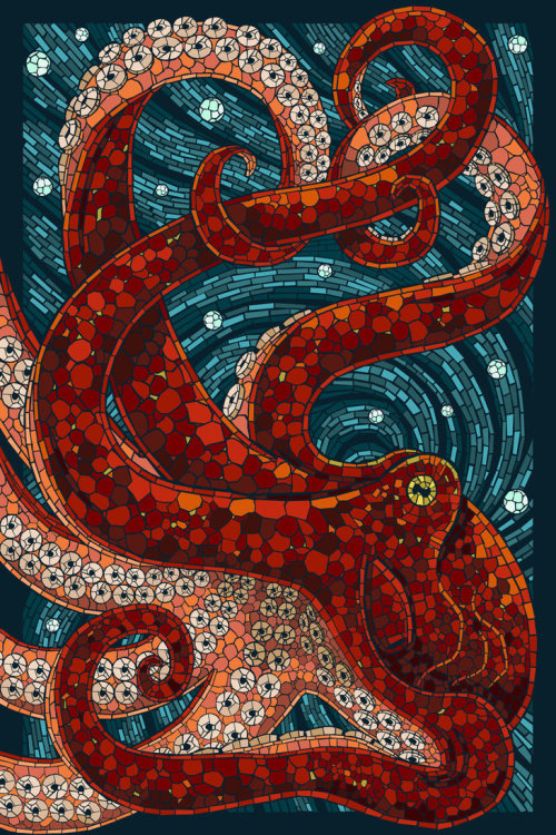 quienesesachica:
“ Paper Mosaic Octopus by *Chronoperates
”