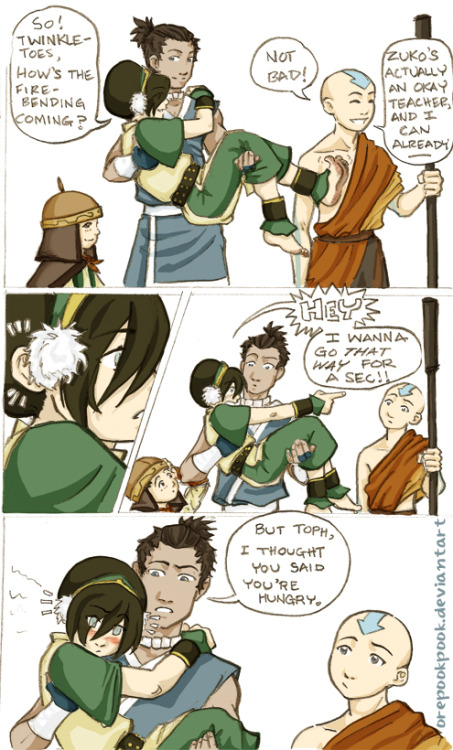 juldooz-atla:  acrossthehighway: More Zutara by Orepookpook Happened. It’s canon.