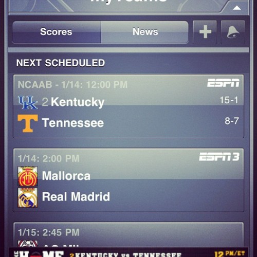 Pumped to kick some Vols butt and Real Madrid to win!  (Taken with instagram)
