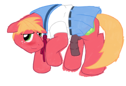 jackle-app:  mylittleponyproblem:  paulmuadlib:  unshaded maybe-wip of big mac in a sailor schoolgirl outfit sorry tom but it had to be done for reals  Well this is an interesting concept.  I-It’s not like I WANTED my cock to flop out of my skirt or