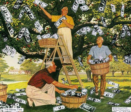 flordelapalabra:  “Military Industrial Complex” “The Money Tree” by Winston Smith http://winstonsmith.com/ 
